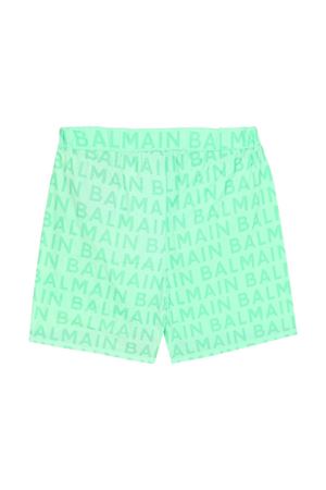 green polyester swimsuit BALMAIN PARIS KIDS | BUCP29Z217970A